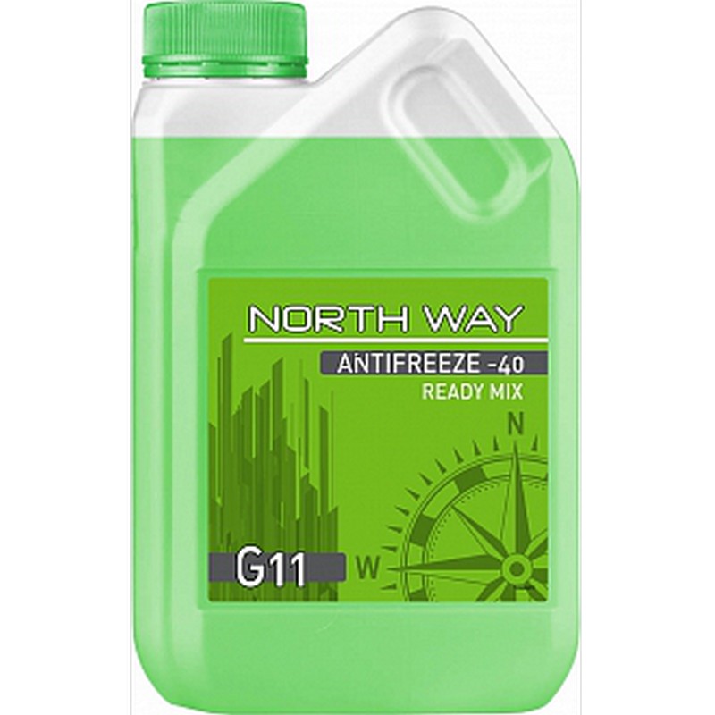 Антифриз NORTH Way -40 G11 зеленый 10кг