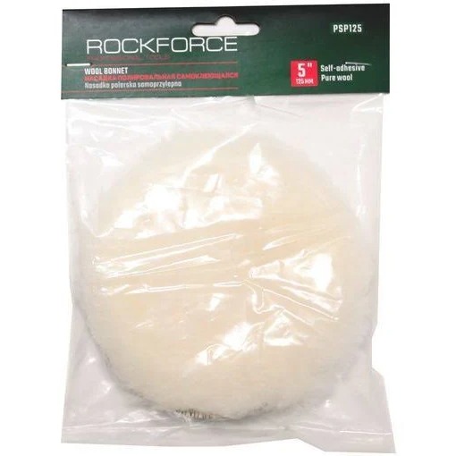 Губка для полировки ROCKFORCE 125мм из овечьей шерсти RF-PSP125L