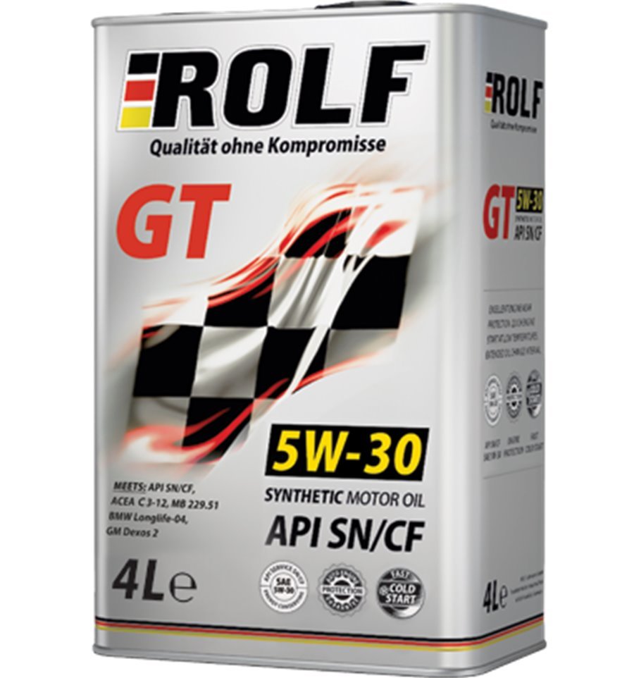 Масло моторное ROLF GT SAE 5W30 API SN/CF синт. 4л
