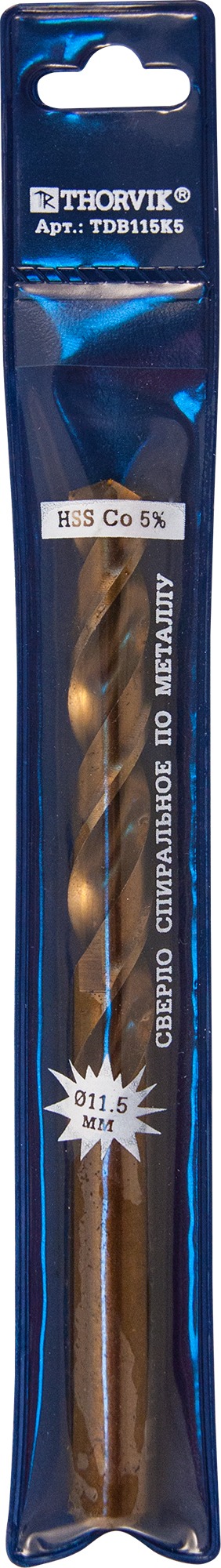 Сверло по металлу  4,5 мм Co-HSS THORVIK TDB045K5