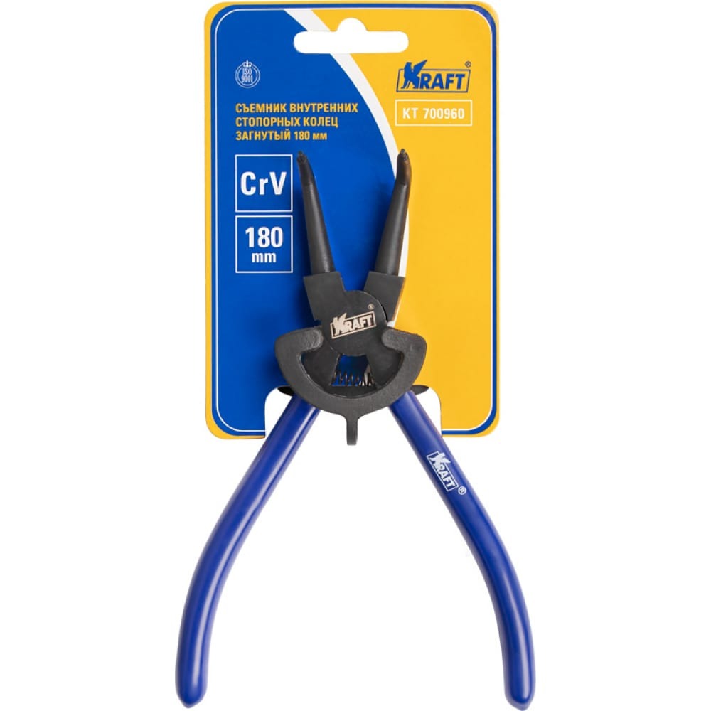 Съемник стопорных колец загнутый 180мм KRAFT KT 700960