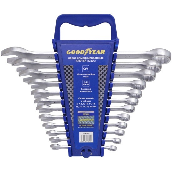 Набор ключей комбинированных 12 предметов 6-22 GOODYEAR GY002212
