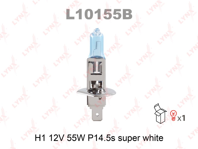 Лампа Н1 12-55 LYNXauto L10155B Япония (синяя) 