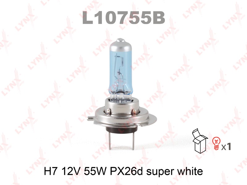 Лампа Н7 12-55 LYNXauto L10755B Япония (синяя)