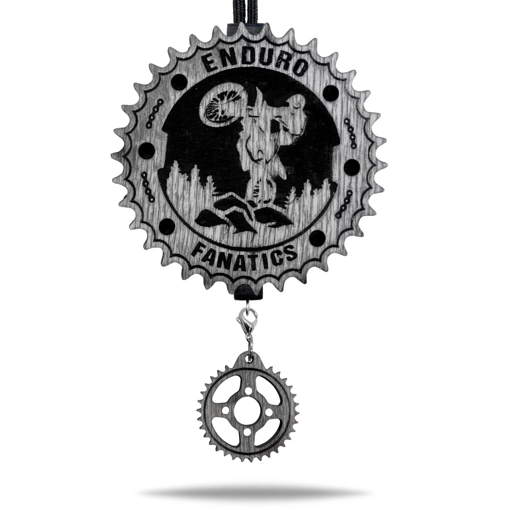 Подвеска «Enduro Fanatics» в черно-белом цвете