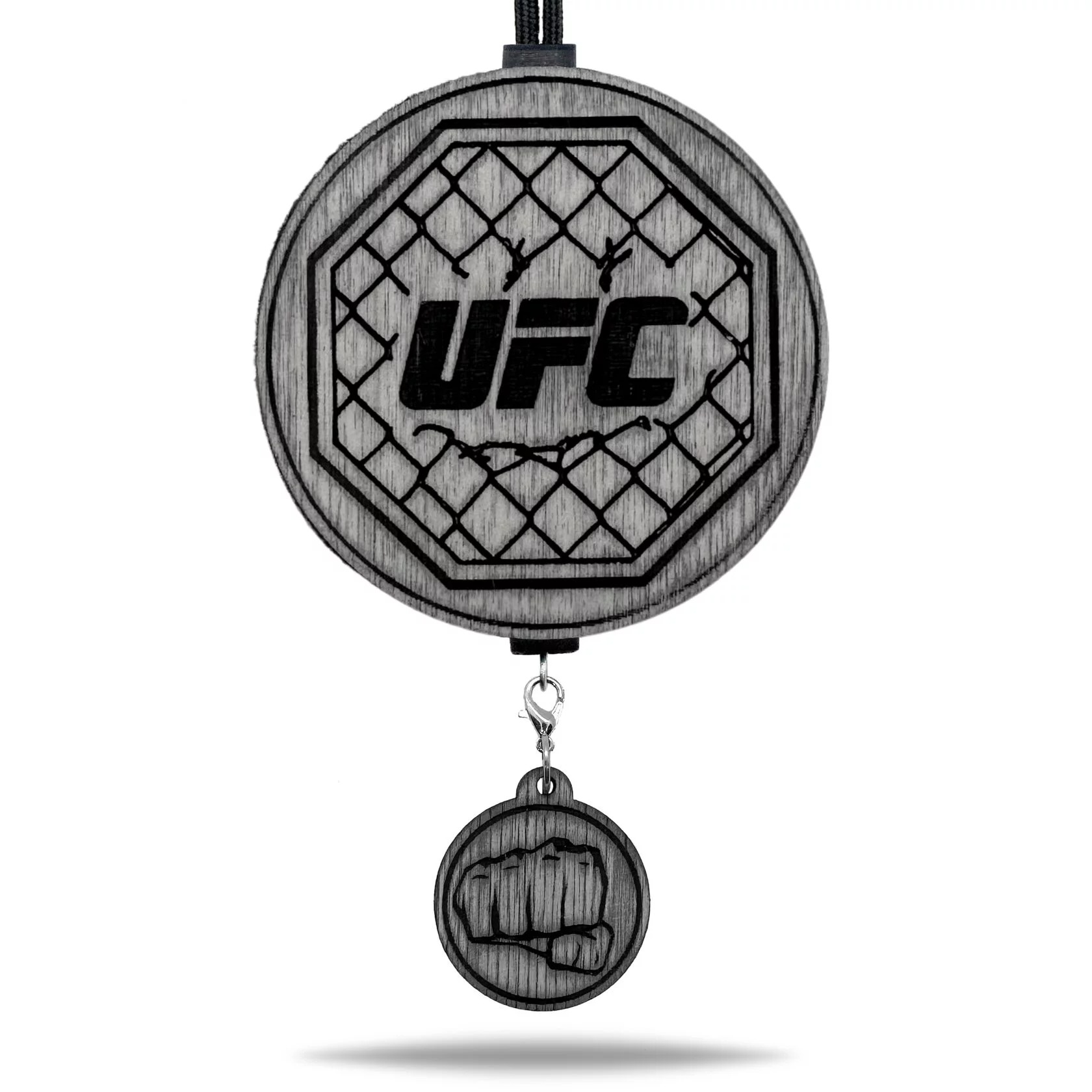 Подвеска «UFC» в черно-белом цвете