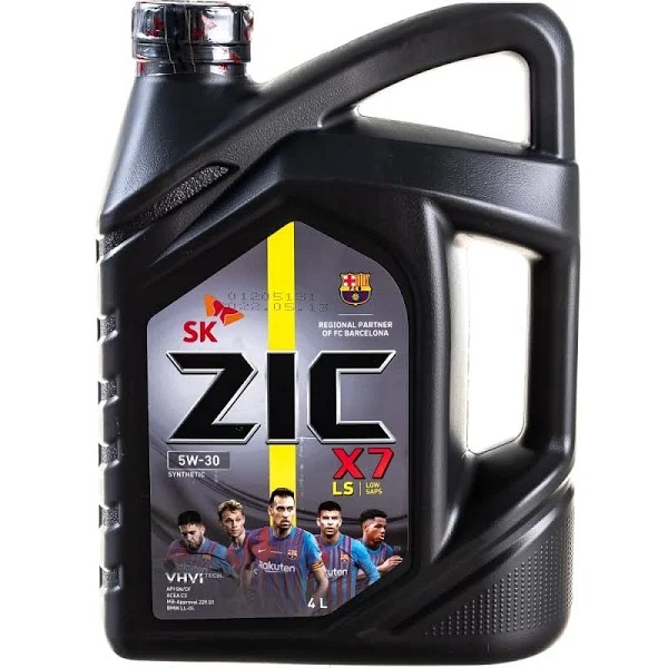 Масло моторное ZIC X7 LS 5W30 SN/CF синт  4л 162619