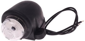 Фонарь габаритный ГФ3.19 (белый) LED 12-24В резиновый корпус ЕВРОСВЕТ (аналог ФПГ-24 LED)(рога)