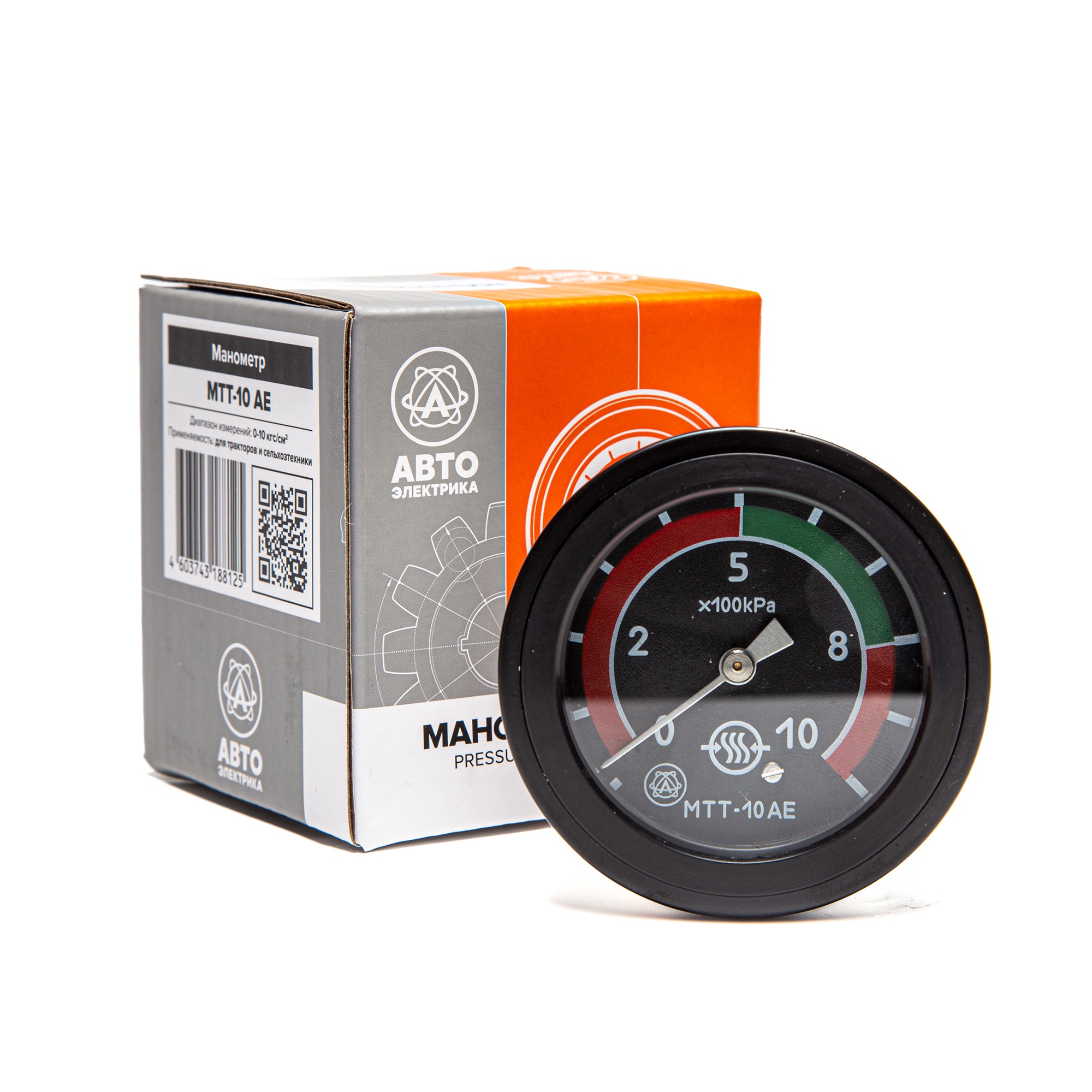 Манометр механический МТЗ, ЛТЗ МТТ-10 (0-10кгс/см) AVTOELECTRICA