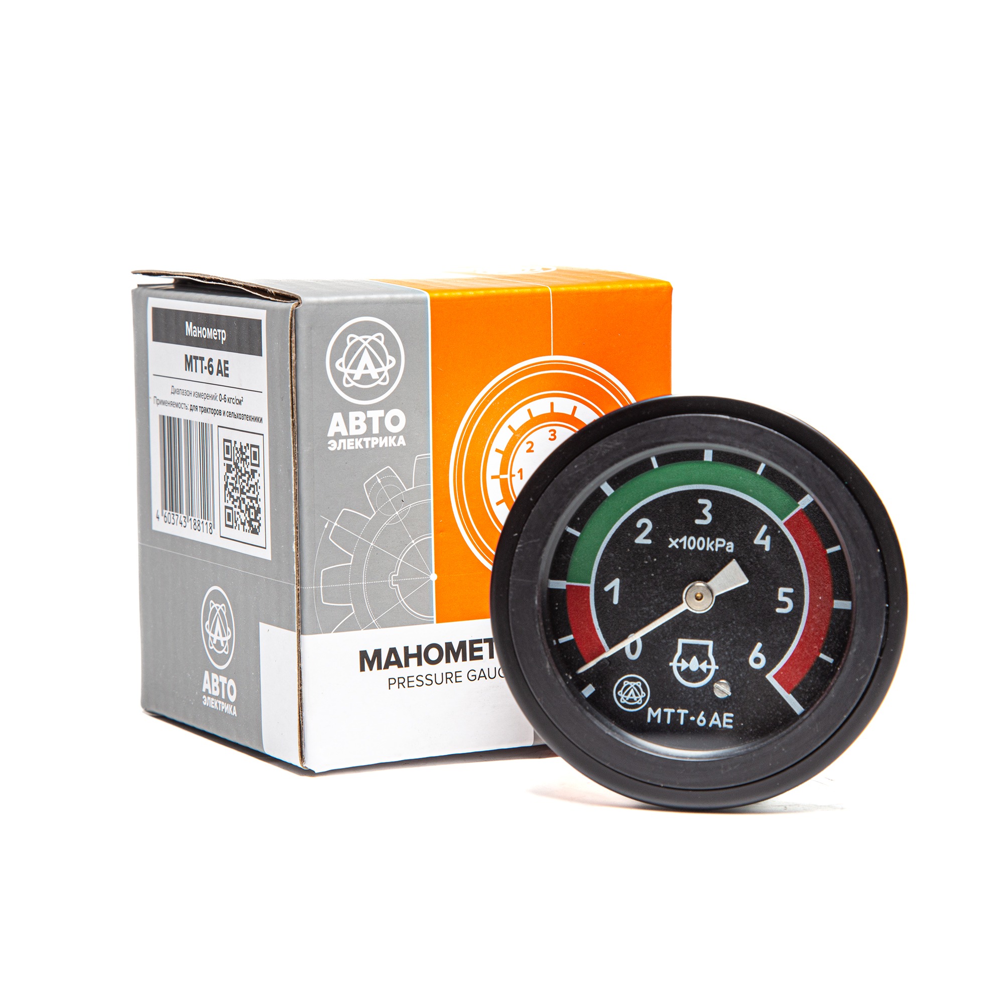 Манометр механический МТТ-6 аналог 11.3816-02 (0-6кгс/см) AVTOELECTRICA