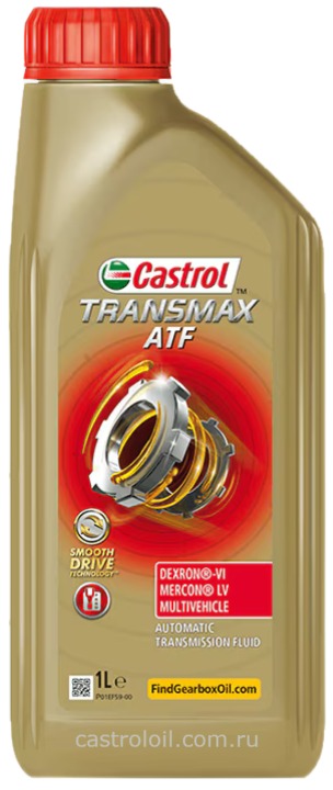 Масло трансмиссионное CASTROL TRANSMAX ATF DEXRON-VI MERCON LV 1Л 15F0BB
