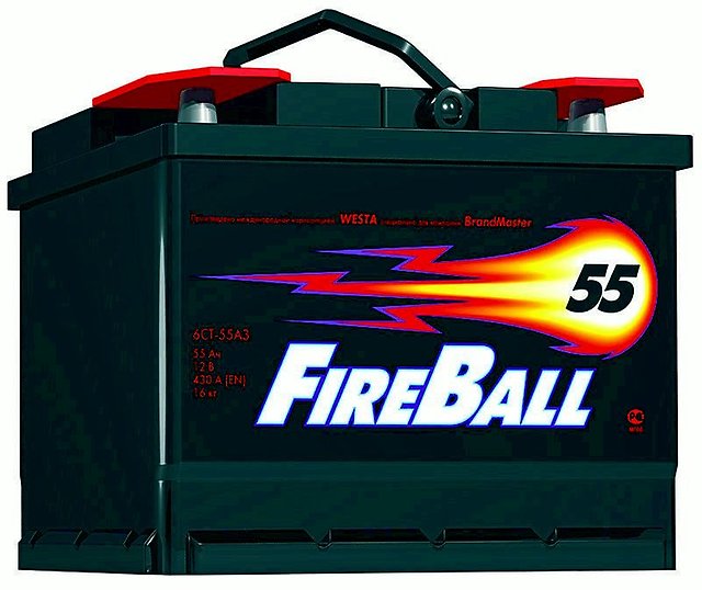 АКБ  55 FIRE BALL п/п 430А 242х175х190мм