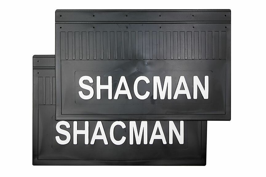 Брызговик 270х670 задний к-кт 2шт SHACMAN (LUX ) Белая надпись