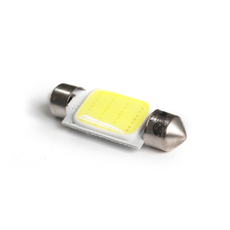 Лампа светодиодная SV035 T11 SV8,5/8 COB 12chip 39мм WHITE AVS А78445S блистер 2шт