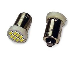 Лампа светодиодная 12В T4W (BA9S) 8SMD (3014) белый к-кт 2шт AVS A78448S