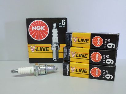 Свеча NGK V-Line № 6 УАЗ 409 дв, ГАЗдв 406 длинная юбка (к-кт 4шт)