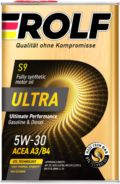Масло моторное ROLF Ultra ACEA A3/B4, API SP 5W30 синт  4л 323105