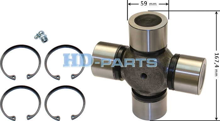 Крестовина 59х167,6 КАМАЗ-5490 IVECO MAN TGS RENAULT VOLVO вала карданного HD-PARTS 106064