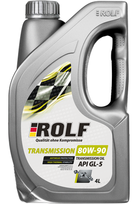 Масло трансмиссионное ROLF Transmission 80W90 GL5 минер 1л пластик 322740