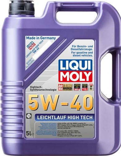 Масло моторное Liqui Moly Leichtlauf High Tech 5W-40 SP A3/B4 5л 2328