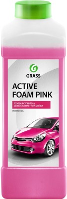 Автошампунь для бесконтактной мойки GRASS Active Foam Pink 1л 113120