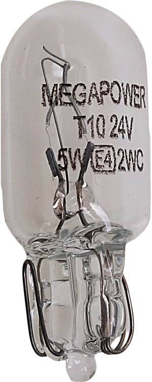 Лампа 24-5 (бесцокольная щитковая) MEGAPOWER W5W T10 W2.1x9.5d Standart 370-33-070