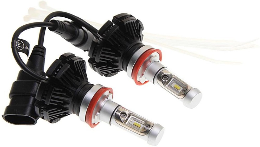 Лампа светодиодная H11 12/24V PGJ19-2 6200K 6 светодиодов (2шт.) MEGAPOWER 58724