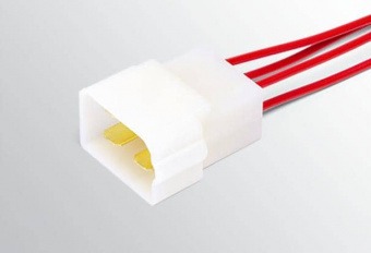 Разъем 4 конт с проводом 1,0мм 6,3мм гнездо ПАПА CARGEN AX37302, 1/20581/80