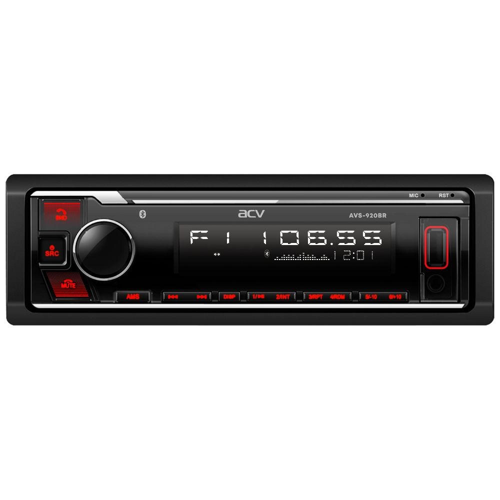 Автомагнитола ACV FM/MP3/USB/SD красная подсветка AVS-920BR