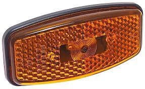 Фонарь габаритный LED 74.3731 желтый под квадр, АМР разъем 2-конт 