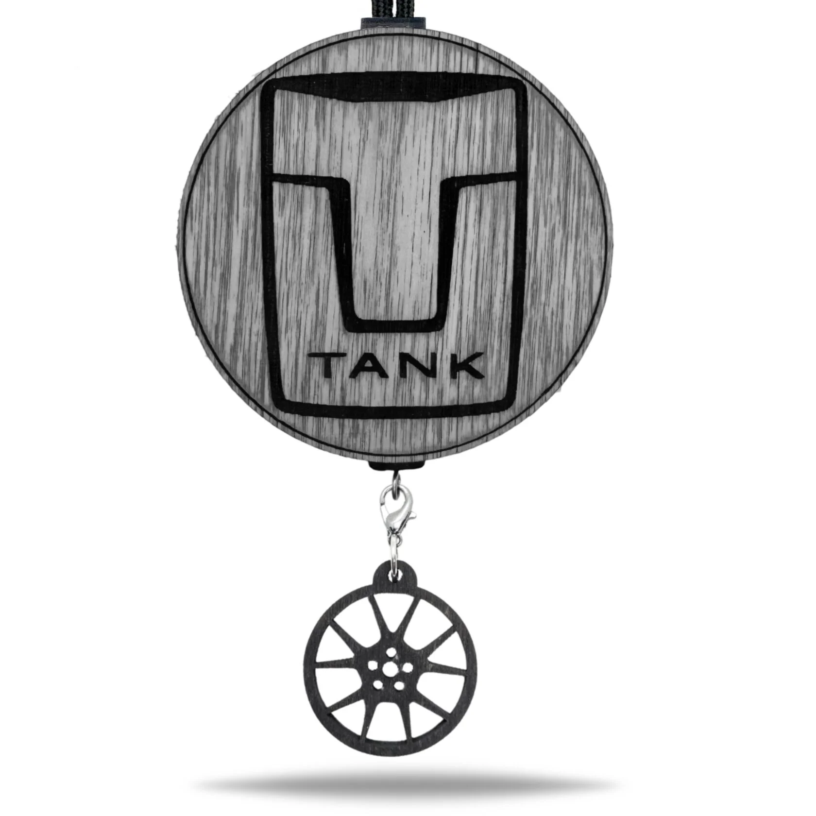 Подвеска «Tank» в черно-белом цвете