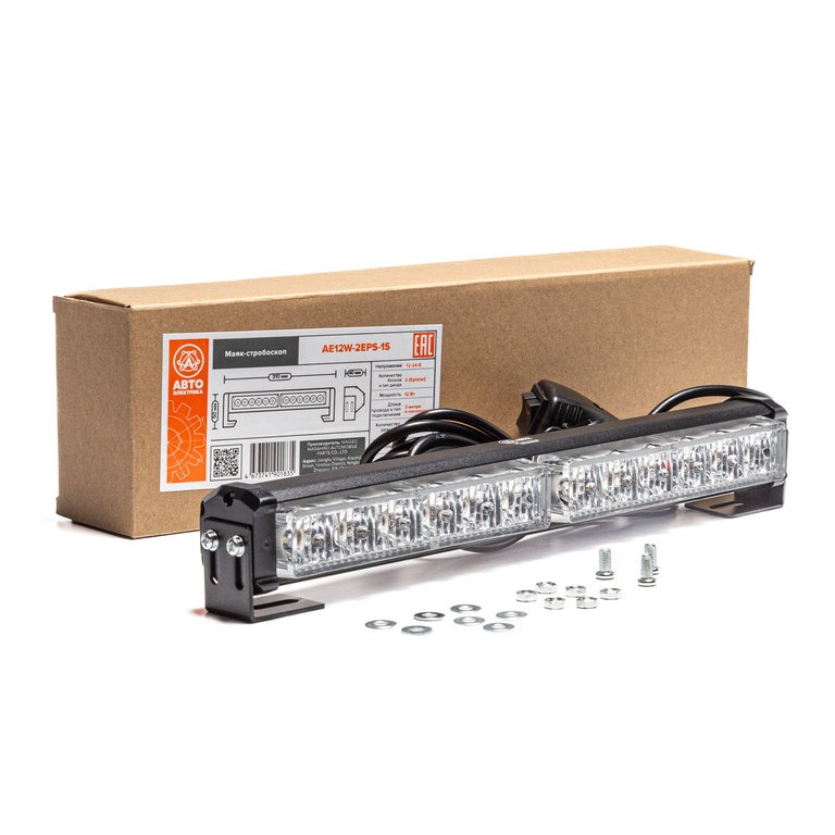 Балка светодиодная LED 12/24В кронштейн стробоскоп 2 стор (2 блока Epistar) AVTOELECTRICA AE12W-2EPS-1S