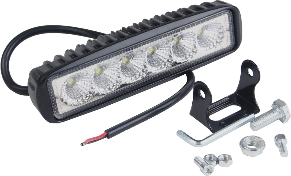Фара рабочая прямоугольная AVTOELECTRICA LED 18W 12-24V 6 диодов, рассеиваемый свет AE18RT-6LED-DRL-PC