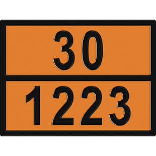 Знак опасный груз ДОПОГ, рельефный 400х300 мм ("30-1223" Керосин)