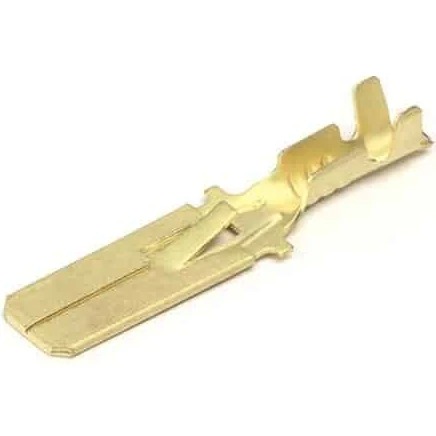 Клемма (папа) 6,3мм латунь с фиксатором 0,5-1,0мм²  CARGEN AX3862