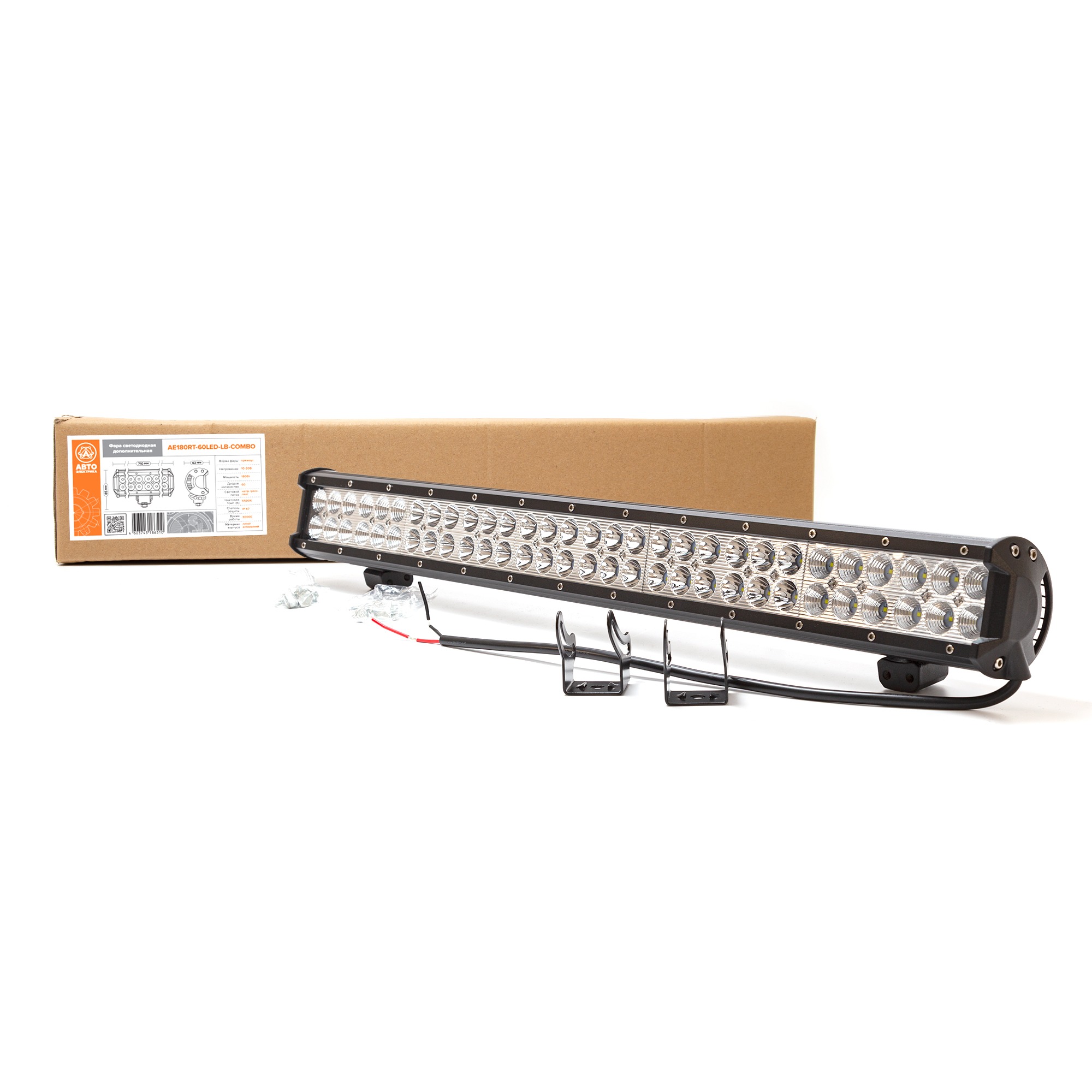 Балка светодиодная LED 12/24В 180W (60 диодов) 710х62х85 комбинированный свет AVTOELECTRICA AE180RT-60LED-LB-COMBO