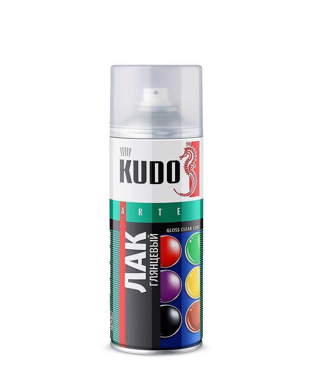 Лак акриловый KUDO KU-9002 глянцевый аэрозольный 520мл