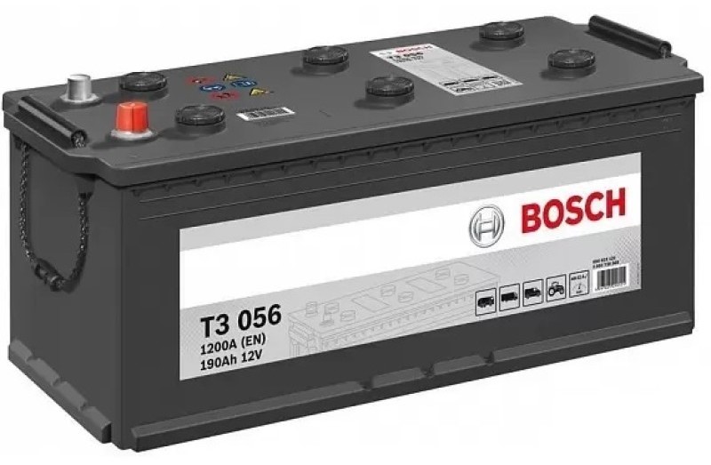 АКБ 190 BOSCH T3 056 1200Ah о/п (513х223х223)