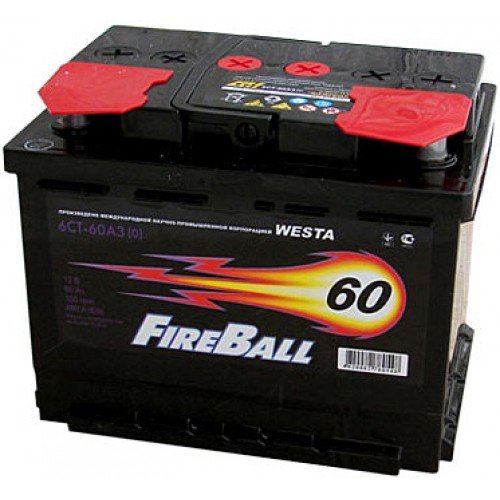 АКБ  60 FIRE BALL о/п 510А 242х175х190мм