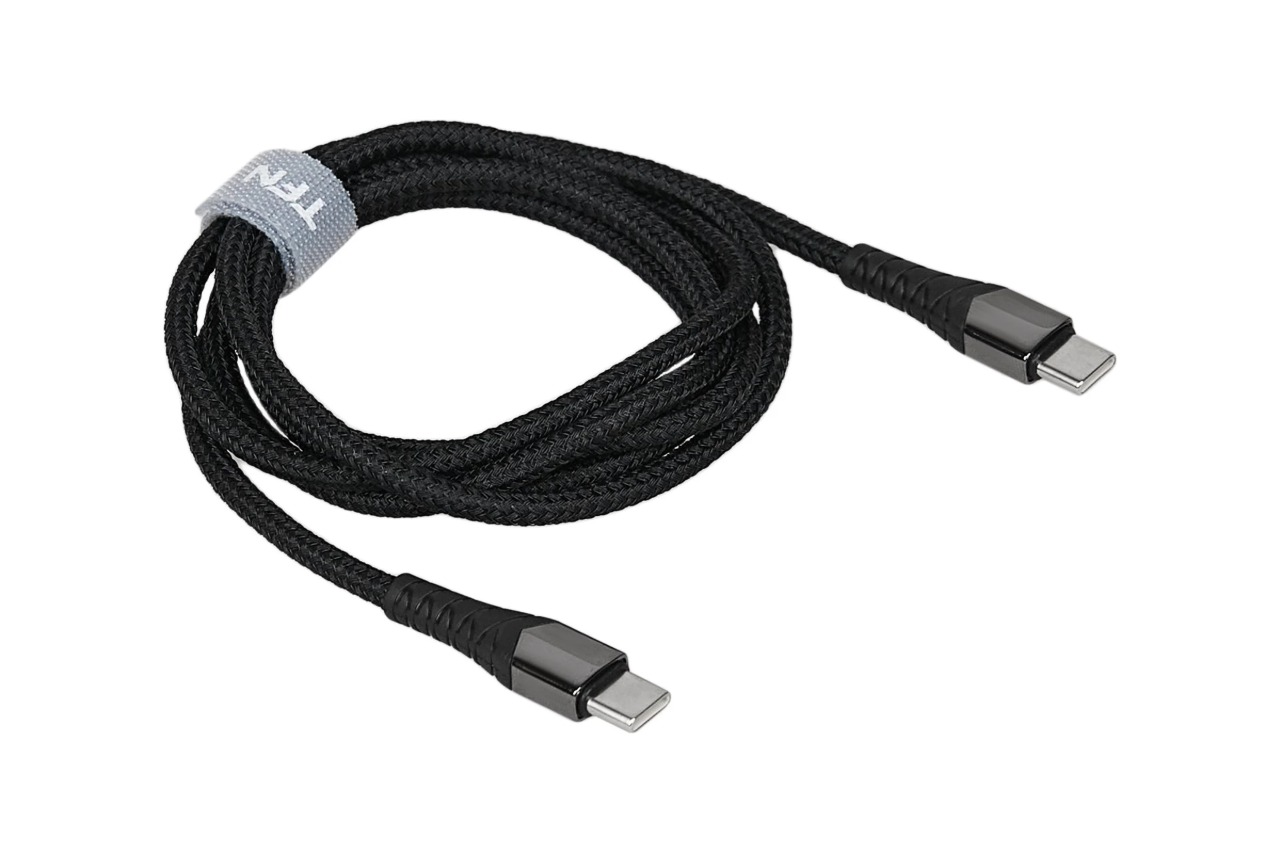 Кабель Type C/Type C для зарядки телефона 1,2м 3А TFN CKNUSBCC12MBK 