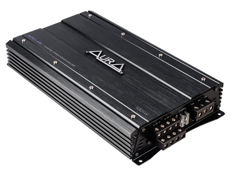 Усилитель AURA INDIGO-4.80 4-канальный 4x80W 4/4х120W 2RMS 320х190х54мм