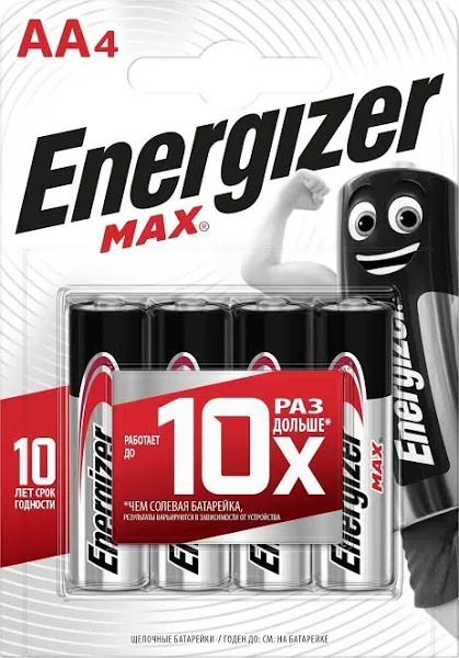 Батарейки ENERGIZER (Пальчиковые) 4шт MAX AA (LR6)