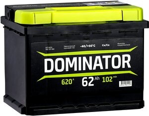 АКБ  62 DOMINATOR п/п 620А 242х175х190