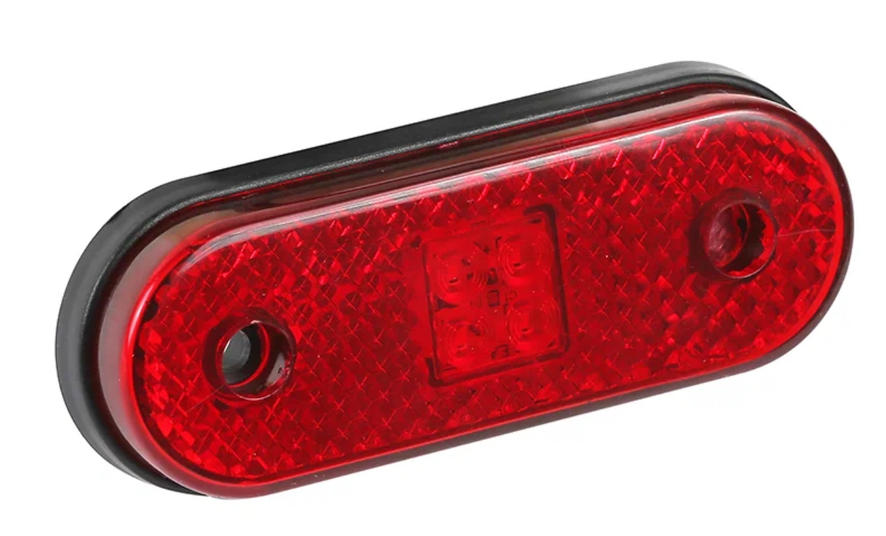 Фонарь габаритный красный 12-24В 4LED (аналог MAN) ТЕХАВТОСВЕТ 100-02