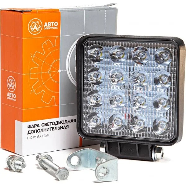 Фара рабочая квадратная AVTOELECTRICA LED 12-24В 48W 110x28x140мм AE48S-16LED-28PC