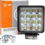 Фара ближний свет квадратная 12-24V 16LED ОРТ10013 25мм стробоскоп