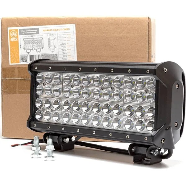 Балка светодиодная LED 12/24В 144W (48 диодов) 305х93х167 комбинированный свет, крепление по центру AVTOELECTRICA AE144RT-48LED-COMBO