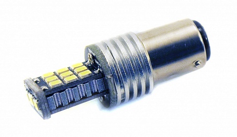 Лампа светодиодная большой цоколь 12В R5W 30W BAS15D-1157 21SMD (2835) WHITE ОРИОН 4607154783795