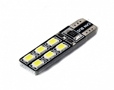 Лампа светодиодная W5W (T10) 12SMD (2835) CAN BUS WHITE ОРИОН 4607154783856