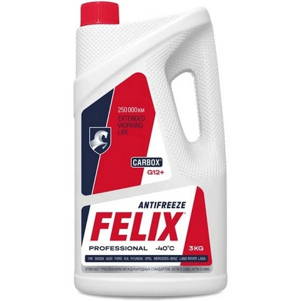 Антифриз FELIX Carbox-40 G12 красный  3кг 430206326